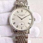 Swiss Copy Patek Philippe Geneve Watch Stainless Steel White Face 38mm